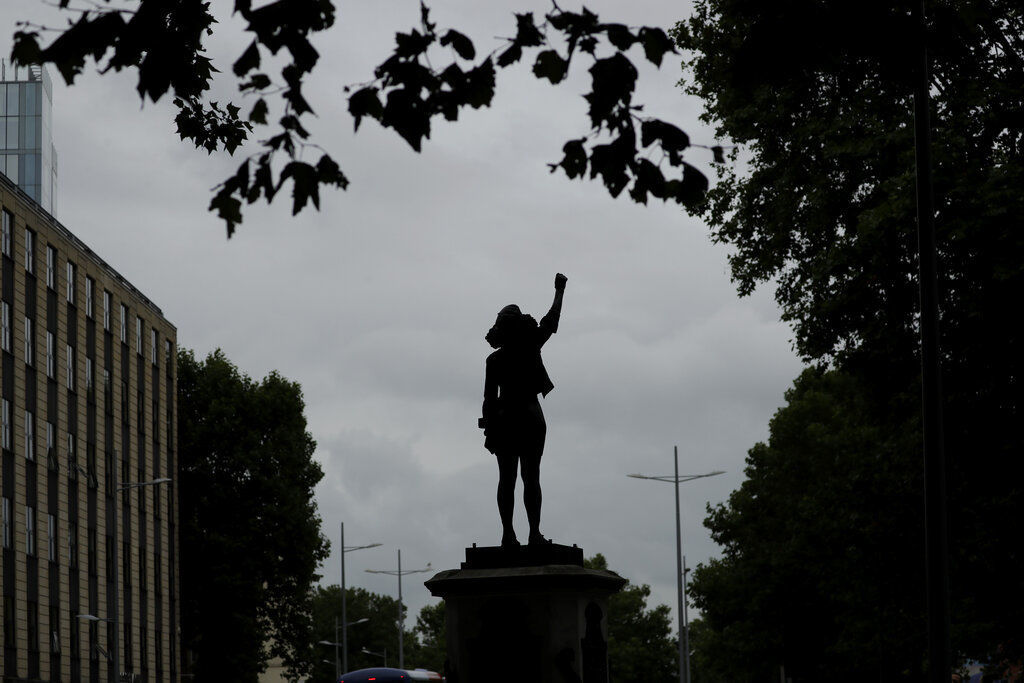 APTOPIX Racial Injustice Statue